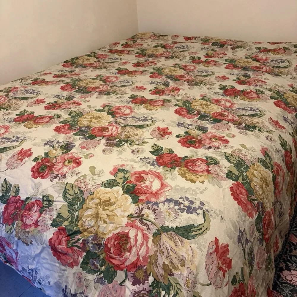 Rare Vintage Ralph Lauren Surrey Garden Full/Queen Comforter White Label